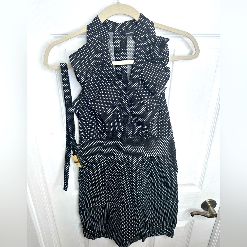 Express Black and white polkadot dress. Size 2.